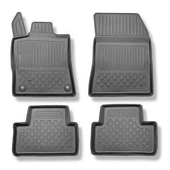 Tapis de sol en TPE adapté pour DS 4 Hayon (11.2021-....) - aussi pour E-Tense Plug-in Hybrid; pas pour la version électrique - tapis de voiture - noir