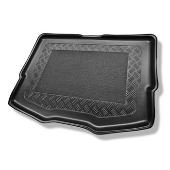 Tapis de coffre adapté pour Nissan Note E12 Hayon (10.2013-03.2016) - bac de coffre - protection de coffre voiture - pour les modèles è plancher amovible (Acenta, Acenta Premium et Tekna) ; sur les deux niveaux du plancher (inférieur et supérieur)