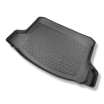 Tapis de coffre adapté pour Honda Civic XI Hybrid e:HEV Hayon (10.2022-....) - bac de coffre - protection de coffre voiture - avec / sans subwoofer; possibilité de couper l'oreille droite