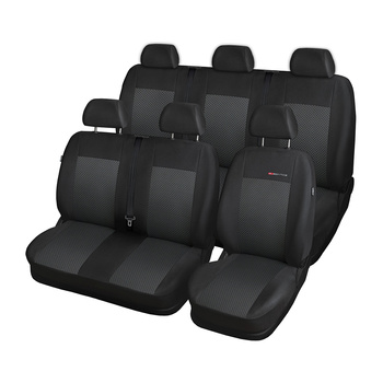 Housses de siège sur mesure adaptées pour Ford Transit VII Van (2013-2019) sur deux rangées de sièges - housse siege voiture - couverture siege - E3