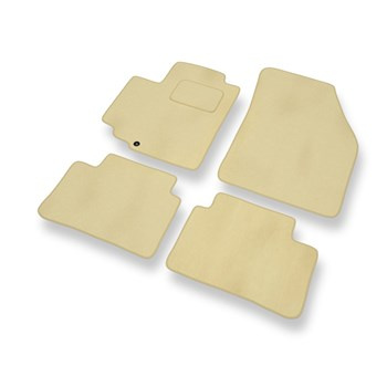 Tapis de Sol Velours adapté pour Nissan Pixo Hayon (2008-2013) - Premium tapis de voiture - beige