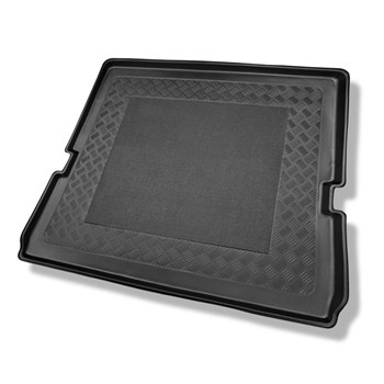 Tapis de coffre adapté pour Ford S-Max I Monospace (05.2006-08.2015) - bac de coffre - protection de coffre voiture - 7 places; 3me rangée abaissée