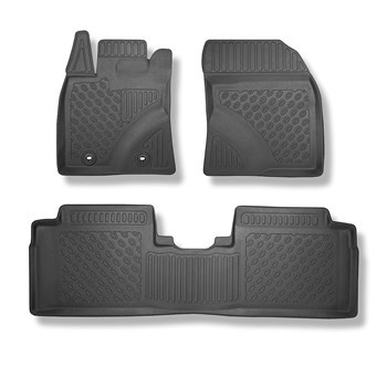 Tapis de sol en TPE adapté pour Toyota Avensis III Berline (12.2015-10.2022) - tapis de voiture - noir