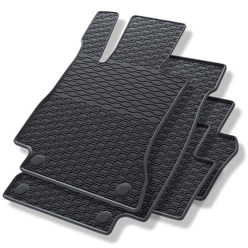 Tapis de sol en caoutchouc adapté pour Mercedes-Benz Classe E W213 Coupé, Break, Berline (2016-2023) - tapis de voiture - noir - 4 pcs.