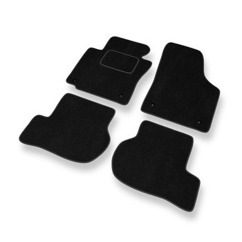 Tapis de Sol Velours adapté pour Volkswagen Golf V, VI Hayon, Cabriolet, SW (2003-2012) - Premium tapis de voiture - noir