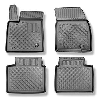 Tapis de sol en TPE adapté pour Ford Focus IV Hayon (09.2018-....) - aussi pour la version hybride - tapis de voiture - noir