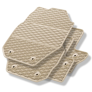 Tapis de sol en caoutchouc adapté pour Volvo S60 II Berline (2010-2019) - tapis de voiture - beige - 4 pcs.
