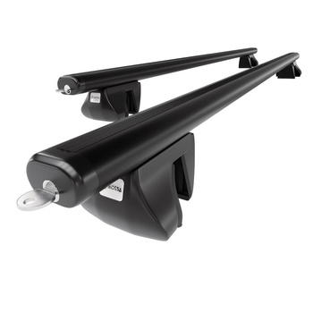 Barres de toit en aluminium adapté pour BMW X3 E83 SAV (2003-2010) - Porte-Bagages de Voiture noir - rails