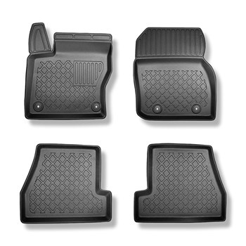 Tapis de sol en TPE adapté pour Ford Focus III Hayon (03.2011-08.2018) - tapis de voiture - noir
