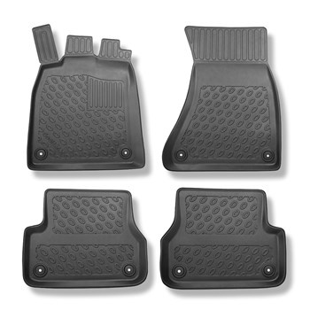 Tapis de sol en TPE adapté pour Audi A7 4G Sportback (09.2010-01.2018) - tapis de voiture - noir