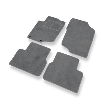 Tapis de Sol Velours adapté pour Peugeot 207 Hayon, Cabriolet, SW (2006-2012) - Premium tapis de voiture - gris