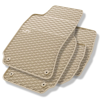 Tapis de sol en caoutchouc adapté pour Volkswagen Passat B5 Berline, SW (1996-2005) - tapis de voiture - beige - 4 pcs.