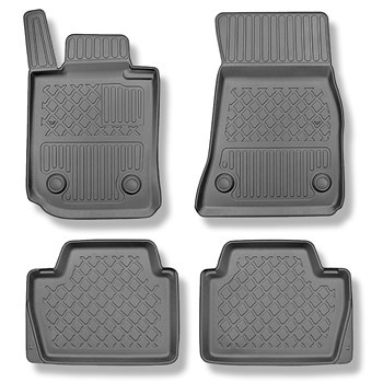 Tapis de sol en TPE adapté pour BMW 4 G22, G26 Coupé, Gran Coupé (10.2020-....) - tapis de voiture - noir