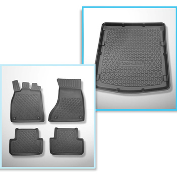 Kit tapis de coffre et tapis de voiture TPE PREMIUM pour: Audi A5 8TA Sportback (2009-09.2016)