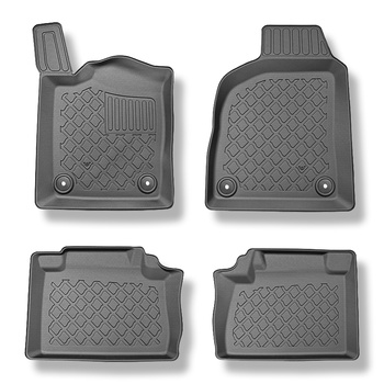 Tapis de sol en TPE adapté pour Dodge Durango III SUV (01.2011-....) - tapis de voiture - noir