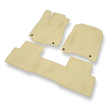 Tapis de Sol Velours adapté pour Honda CR-V IV SUV (2012-2018) - Premium tapis de voiture - beige