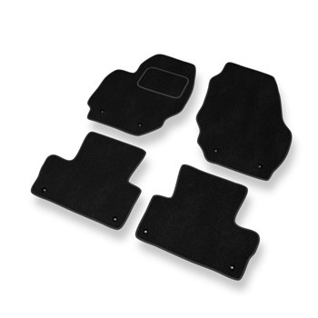 Tapis de Sol Velours adapté pour Volvo XC70 II (2007-2016) - Premium tapis de voiture - noir