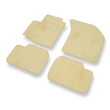 Tapis de Sol Velours adapté pour Fiat Sedici Crossover (2005-2014) - Premium tapis de voiture - beige
