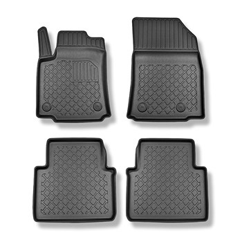 Tapis de sol en TPE adapté pour Opel Crossland X SUV (12.2015-10.2022) - tapis de voiture - noir