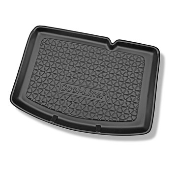 Tapis de coffre adapté pour Toyota Yaris III Hayon (09.2011-08.2020) - bac de coffre - protection de coffre voiture - coffre inférieur
