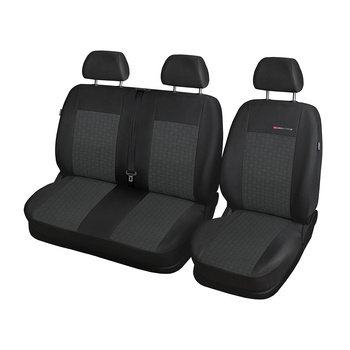 Housses de siège sur mesure adaptées pour Ford Transit Custom Van (2012-....) seulement les sièges avant - housse siege voiture - couverture siege - E1