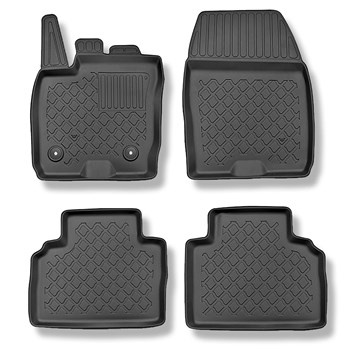 Tapis de sol en TPE adapté pour Ford Tourneo Courier Van (06.2014-2023) - 5 sièges - tapis de voiture - noir