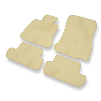 Tapis de Sol Velours adapté pour BMW 6 M6 F13 Coupé (2012-2018) - Premium tapis de voiture - beige