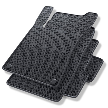 Tapis de sol en caoutchouc adapté pour Mercedes-Benz Classe B W247 Sports Tourer (2018-....) - tapis de voiture - noir - 4 pcs.