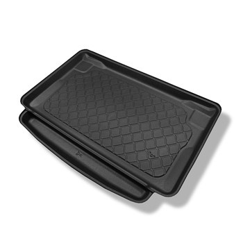 Tapis de coffre adapté pour Mini Clubman II Break (10.2015-....) - bac de coffre - protection de coffre voiture - coffre inférieur (pour le rangement sous le plancher du coffre)