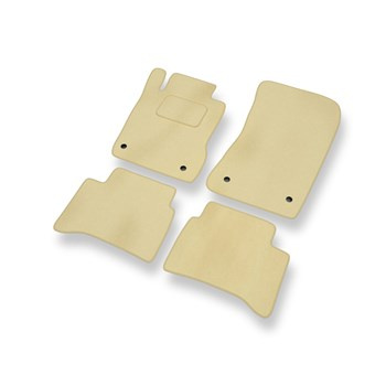 Tapis de Sol Velours adapté pour Mercedes-Benz CLS W219 Coupé (2004-2010) - Premium tapis de voiture - beige