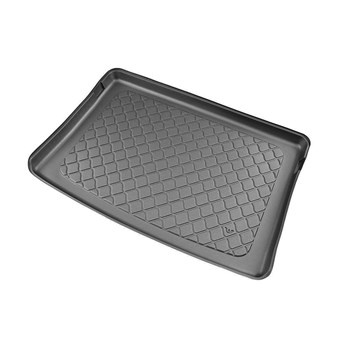 Tapis de coffre adapté pour Skoda Kamiq SUV (09.2019-....) - bac de coffre - protection de coffre voiture - coffre supérieur; avec plancher multi-fonctions en la position la plus haute; aussi pour la version G-Tec