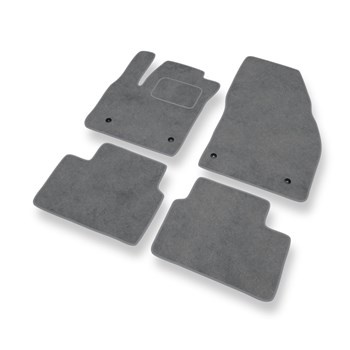 Tapis de Sol Velours adapté pour Opel Meriva B Monospace (2010-2017) - Premium tapis de voiture - gris
