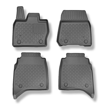 Tapis de sol en TPE adapté pour Land Rover Range Rover V (460) LWB SUV (11.2021-....) - tapis de voiture - noir