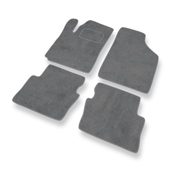 Tapis de Sol Velours adapté pour Hyundai i10 I Hayon (2007-2012) - Premium tapis de voiture - gris