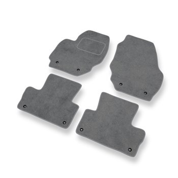 Tapis de Sol Velours adapté pour Volvo XC70 II (2007-2016) - Premium tapis de voiture - gris