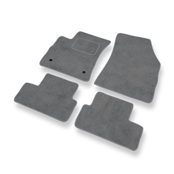 Tapis de Sol Velours adapté pour Renault Megane IV GrandCoupé, Estate, Hayon (2016-....) - Premium tapis de voiture - gris