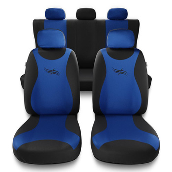 Housses de siège adaptées pour Peugeot 207 (2006-2013) - housse siege voiture universelles - couverture siege - TR-BL