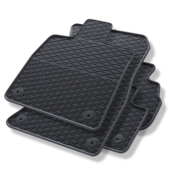 Tapis de sol en caoutchouc adapté pour Audi Q5 II SUV, Sportback (2017-....) - tapis de voiture - noir - 4 pcs.