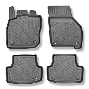 Tapis de sol en TPE adapté pour Audi A3 8Y Berline (04.2020-....) - non pour Audi S3 et RS3 - tapis de voiture - noir