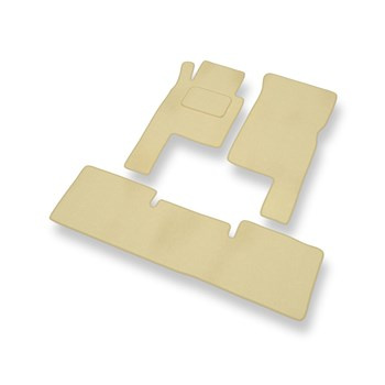 Tapis de Sol Velours adapté pour Mercedes-Benz Classe G W463 SUV (1990-2019) 5 portes - Premium tapis de voiture - beige