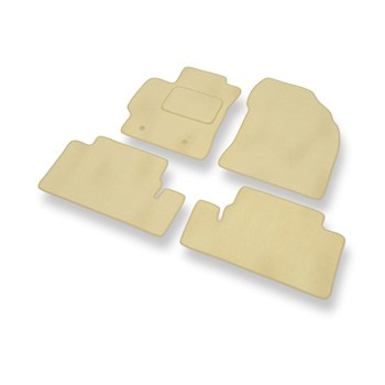 Tapis de Sol Velours adapté pour Toyota Corolla X Break, Berline (2007-2013) - Premium tapis de voiture - beige