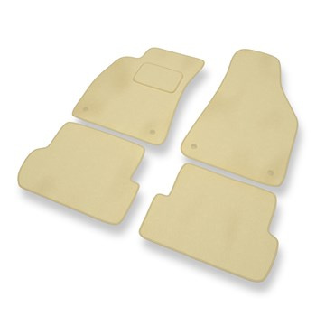 Tapis de Sol Velours adapté pour Audi A4 III B7 Avant, Cabriolet, Berline (2004-2008) - Premium tapis de voiture - beige