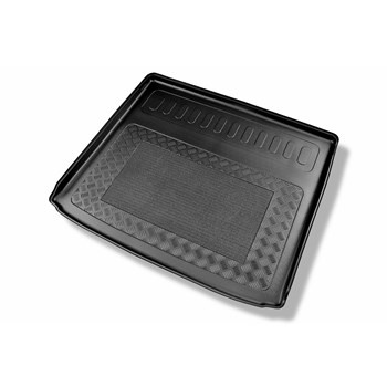 Tapis de coffre adapté pour Ford Focus IV Break (09.2018-....) - bac de coffre - protection de coffre voiture - coffre supérieur (seuil de chargement plat); plancher amovible en la position la plus basse