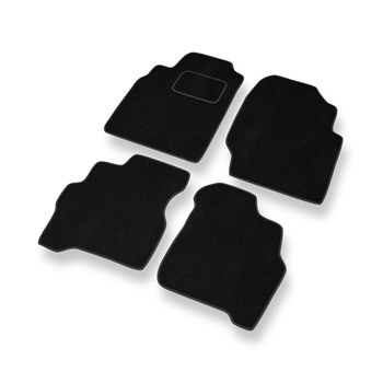 Tapis de Sol Velours adapté pour Nissan Almera II Hayon, Berline (2000-2006) - Premium tapis de voiture - noir