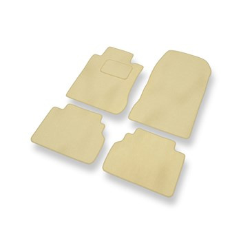 Tapis de Sol Velours adapté pour Mercedes-Benz Classe E W210 Break, Berline (1995-2003) - Premium tapis de voiture - beige