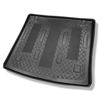 Tapis de coffre adapté pour Opel Combo D Tour Van (01.2012-12.2017) - bac de coffre - protection de coffre voiture - 7 places (possibilité de découper les ouvertures pour les sieges de 3e rangée)