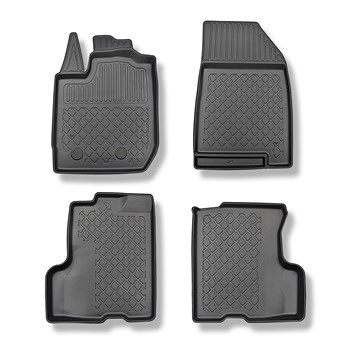 Tapis de sol en TPE adapté pour Dacia Duster II SUV (01.2018-....) - tapis de voiture - noir