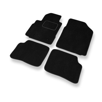 Tapis de Sol Velours adapté pour Toyota Yaris I Hayon, Berline (1999-2005) 5 portes - Premium tapis de voiture - noir