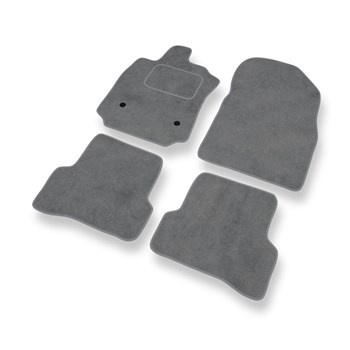 Tapis de Sol Velours adapté pour Renault Clio IV Estate, Hayon (2012-2019) - Premium tapis de voiture - gris