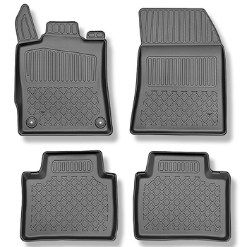 Tapis de sol en TPE adapté pour Peugeot 408 SUV (10.2022-....) - aussi pour Plug-in Hybrid - tapis de voiture - noir